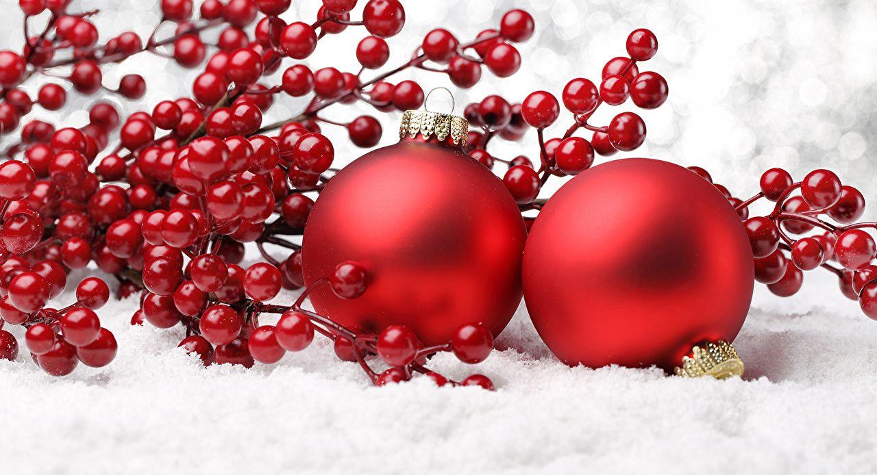 1280x694 Wallpaper Christmas Red Balls Holidays