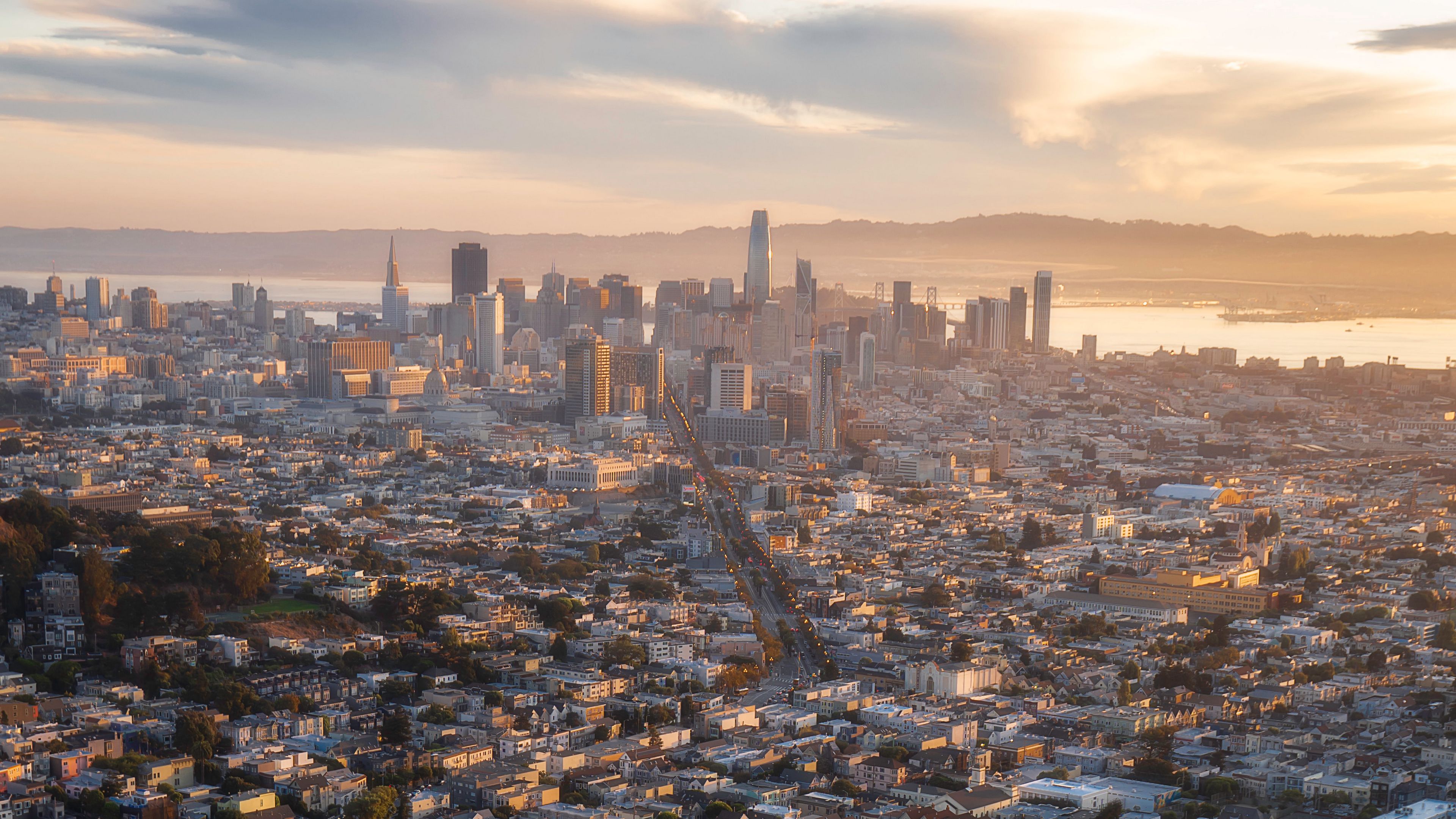 3840x2160 Download wallpaper 3840x2160 city, aerial view, overview, san francisco, california, usa 4k uhd 16:9 HD background