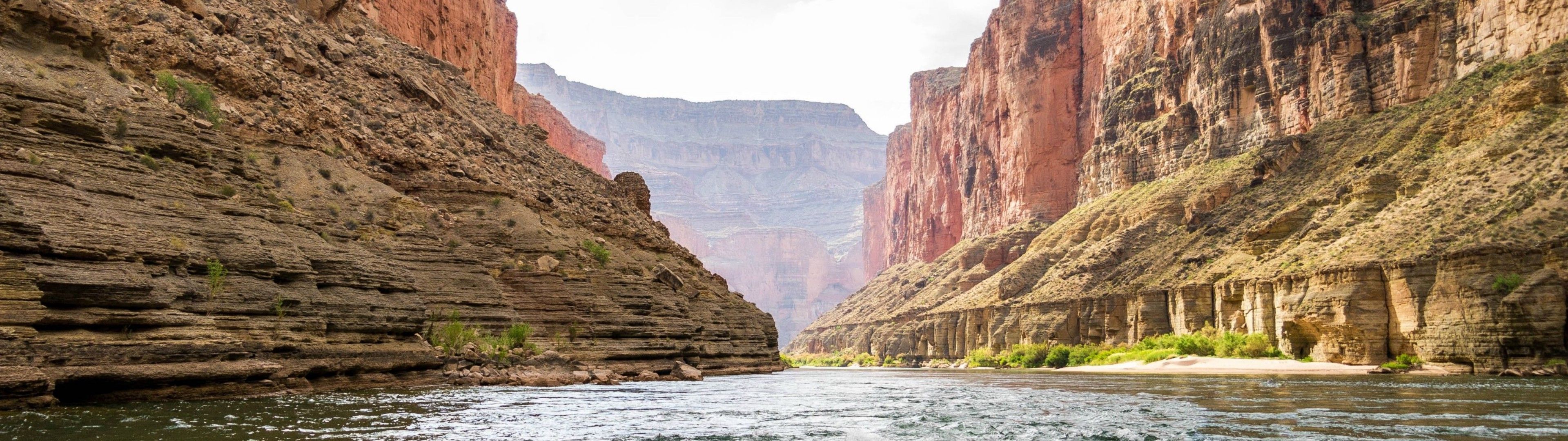 3840x1080 Grand Canyon, River, Multiple Display Wallpaper HD / Desktop and Mobile Background