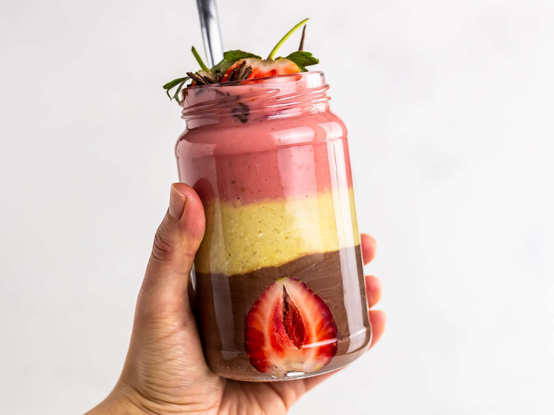 1920x1440 Chocolate Strawberry Banana Smoothie