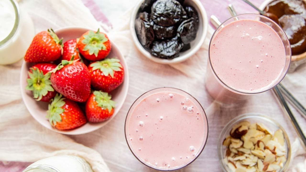 1280x720 A Simple Bone Building Strawberry Smoothie Recipe (Full Recipe In Description)
