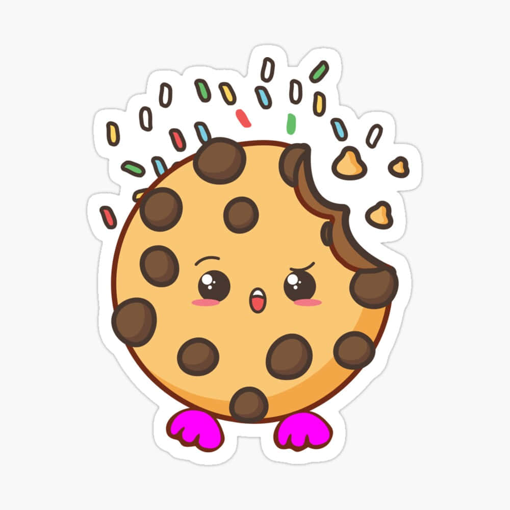 1000x1000 Download A Cute Cookie With Sprinkles Sticker Wallpaper
