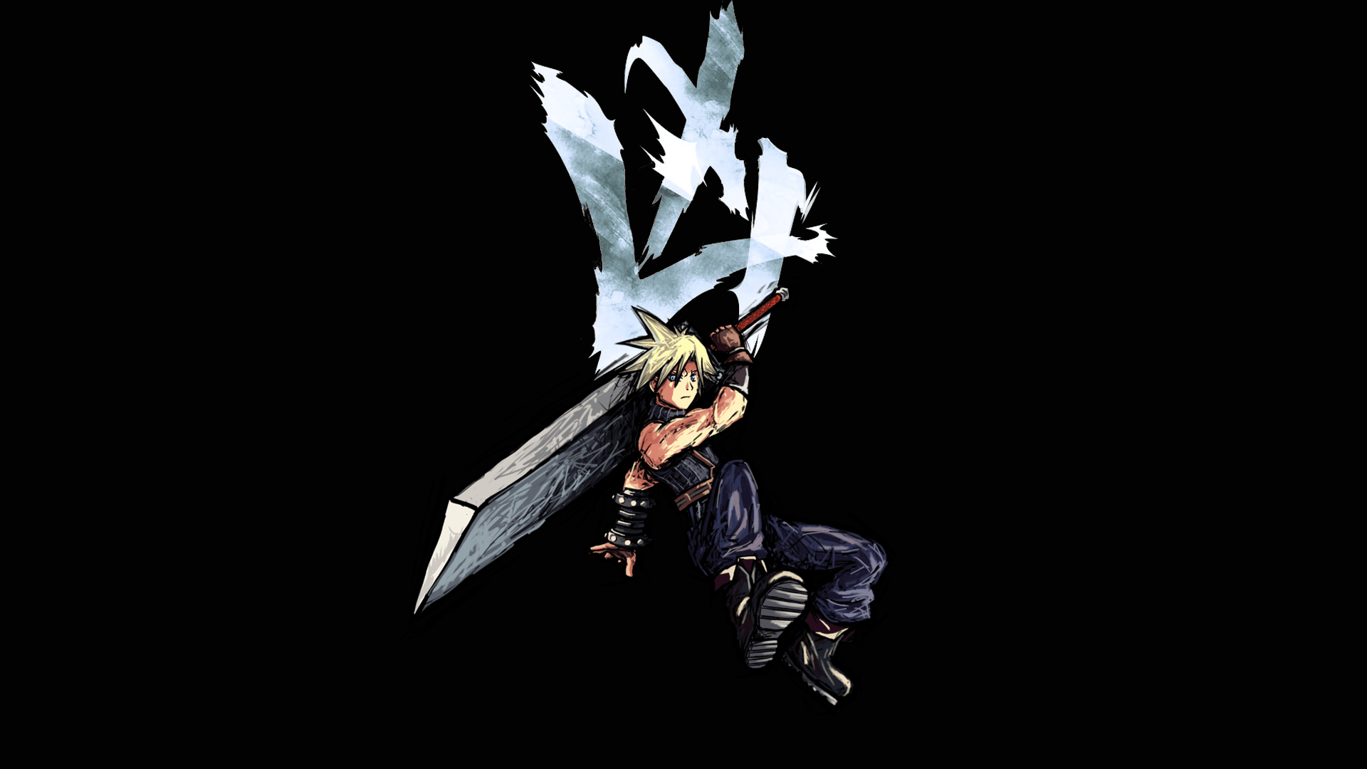 1920x1080 Epic Cloud Strife HD Wallpaper with Buster Sword Fantasy VIIx1080