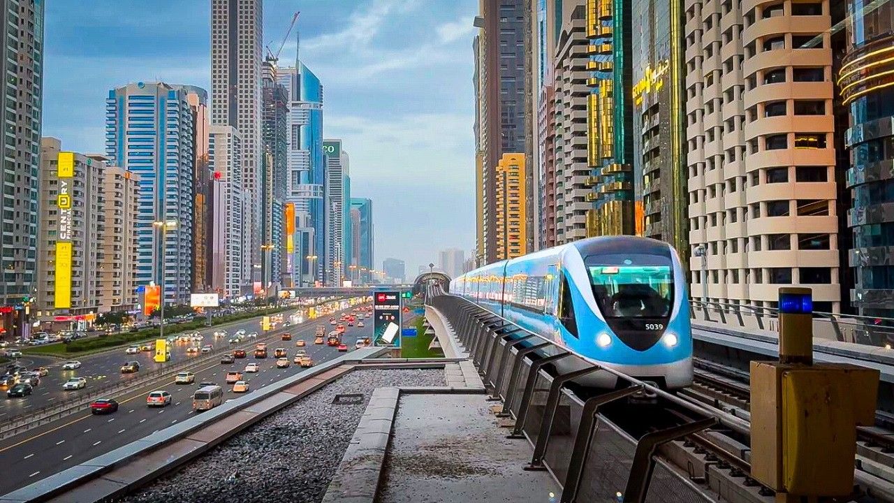1280x720 Metro system in Dubai, UAE