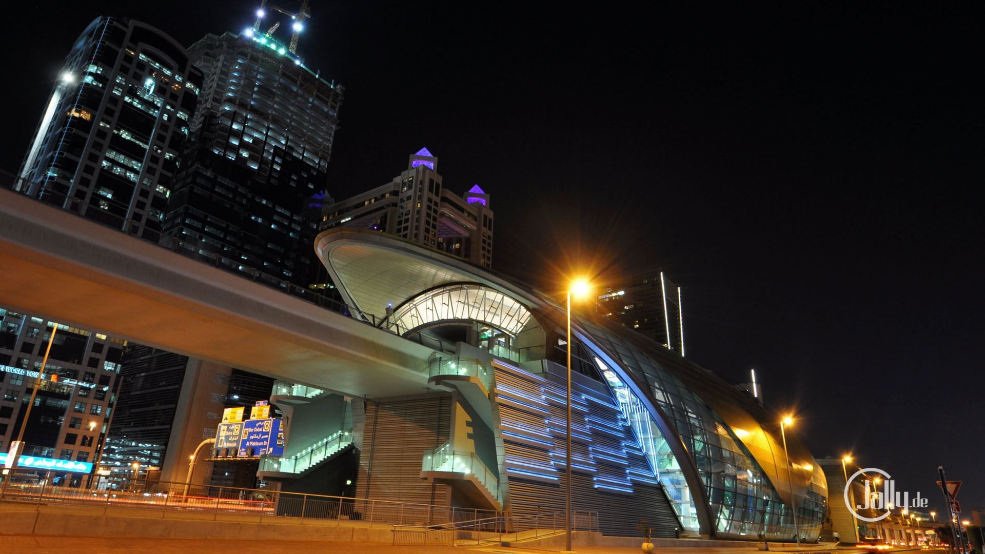 1920x1080 Dubai Financial Centre Metro Station Arab Emirates / Dubai
