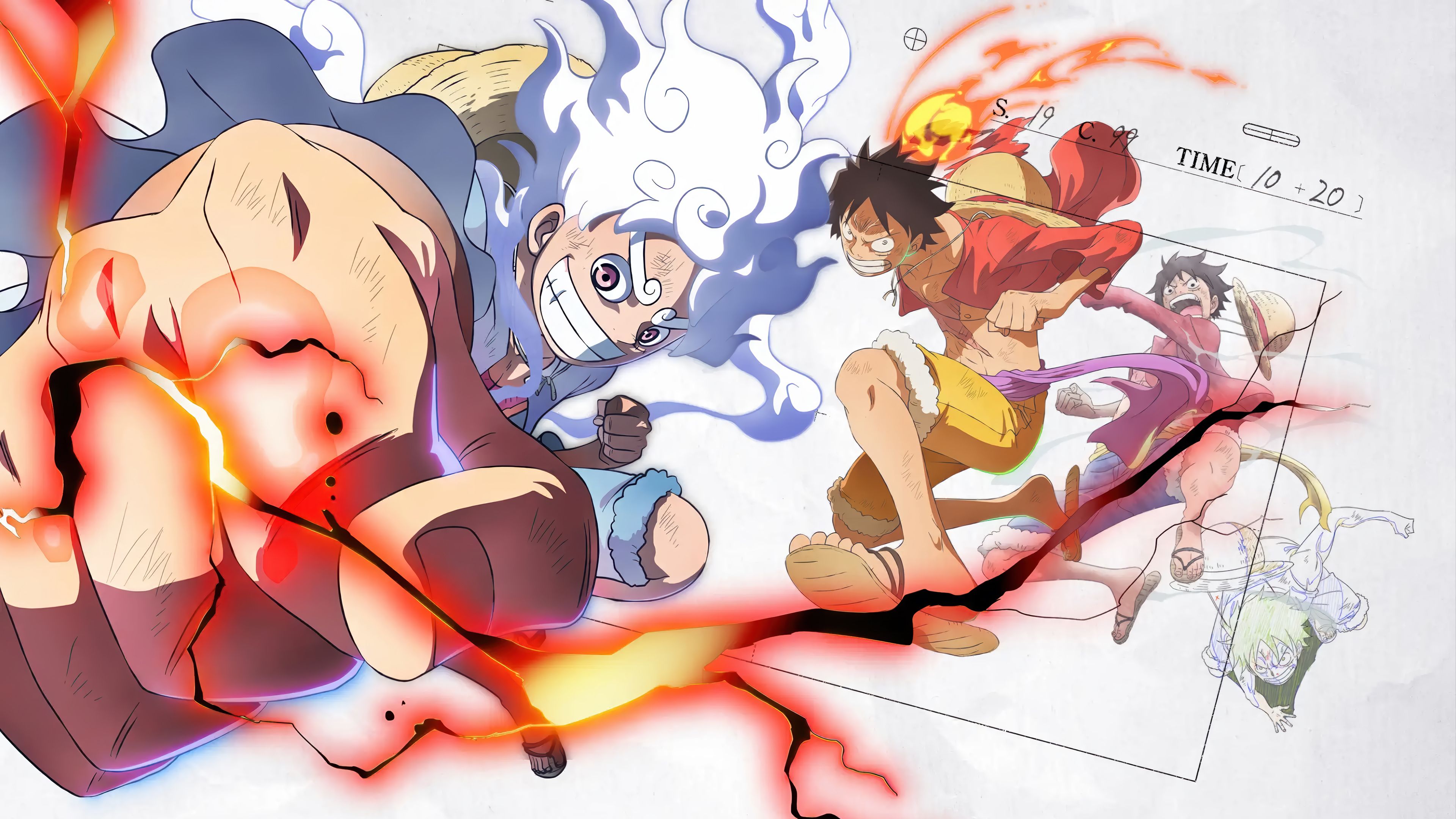 3840x2160 Luffy Gear 5 Evolution One Piece Wallpaper 4K HD PC j