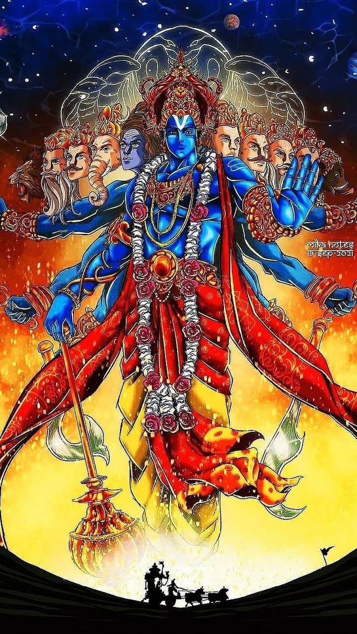 736x1307 Shri krishna virat swaroop. Virat roop vishnu bhagwan, Lord vishnu wallpaper, Hinduism art
