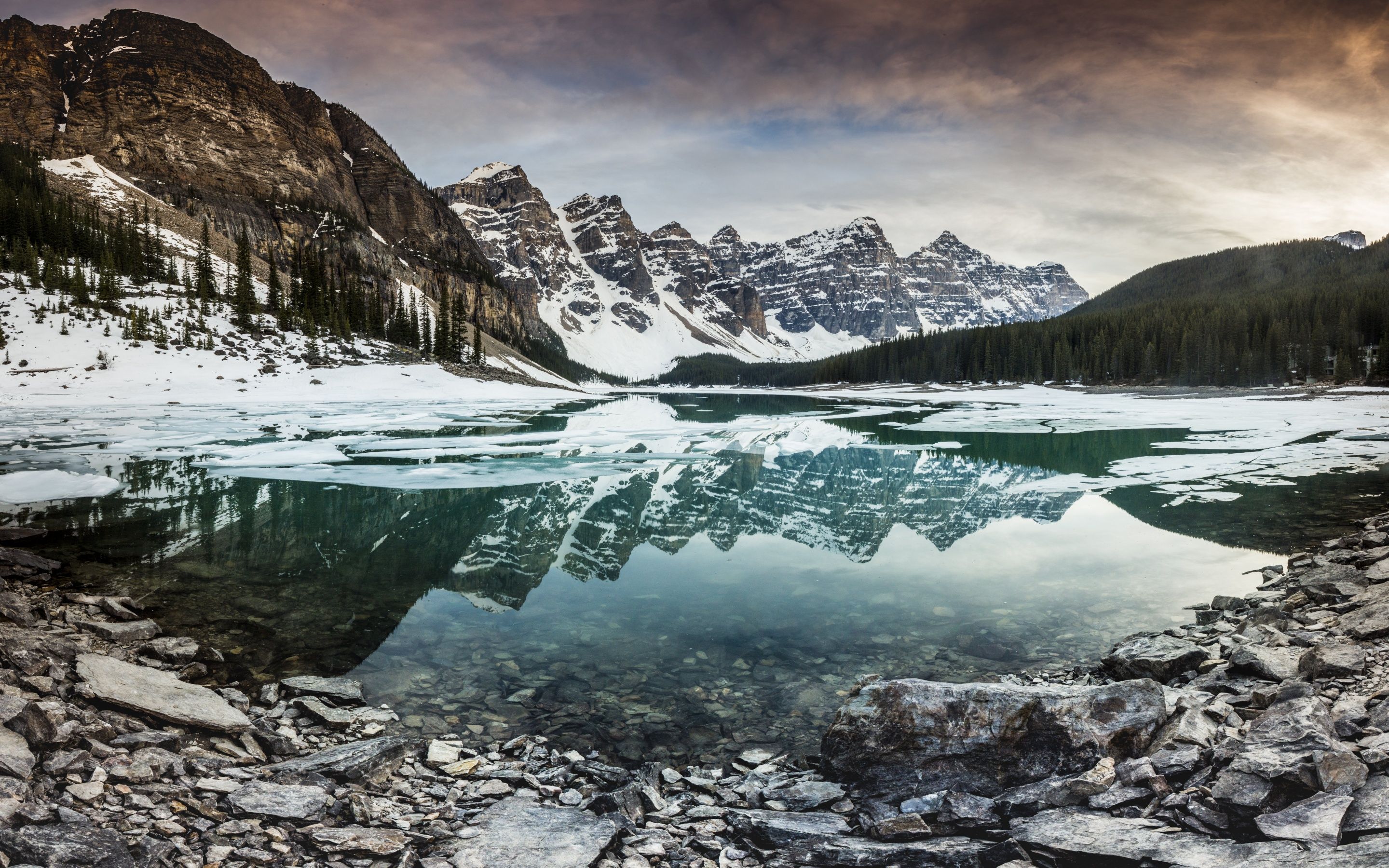 2880x1800 Mountain lake Wallpaper 4K, 8K, Mountain range, Reflection