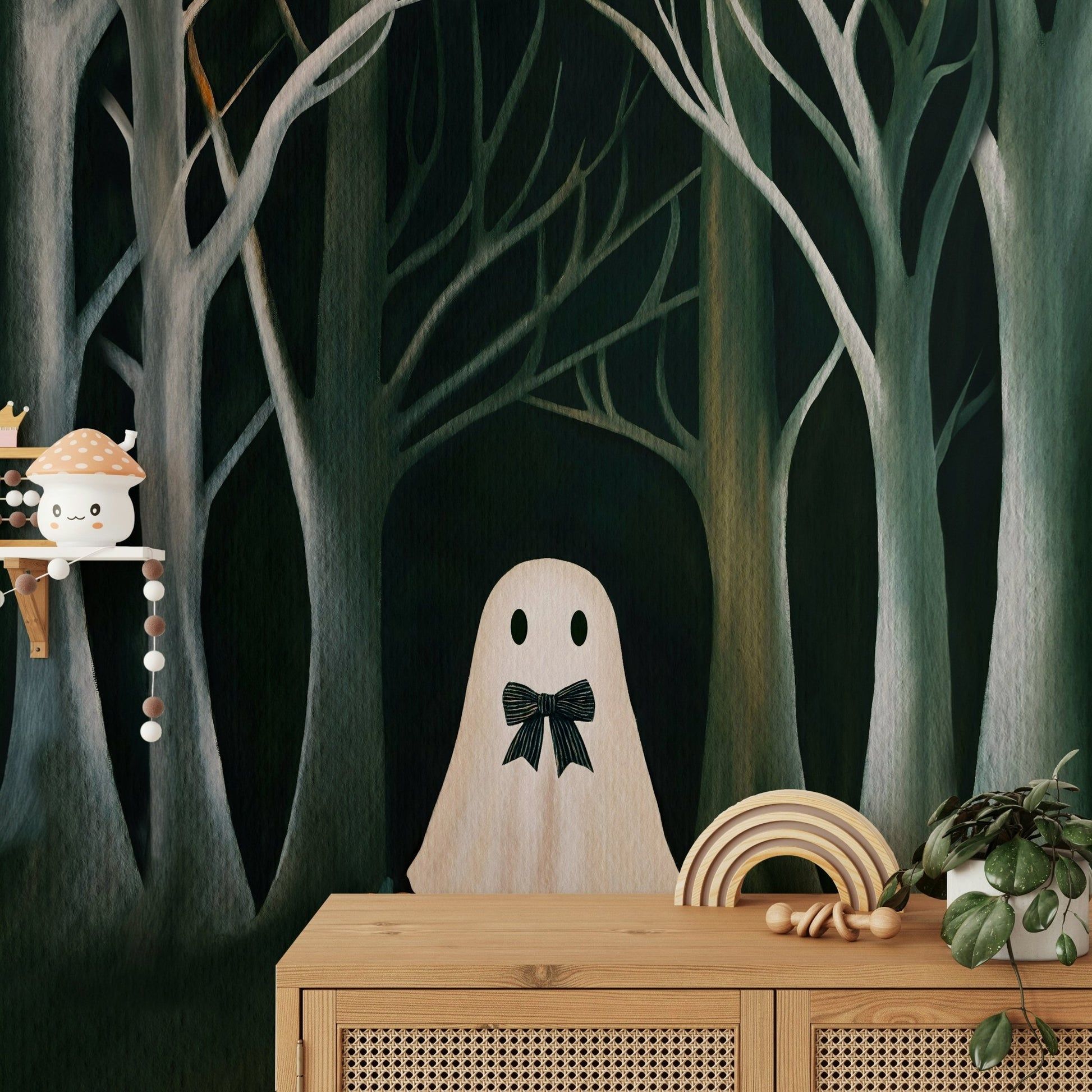 1946x1946 Preppy Ghost Halloween Wallpaper