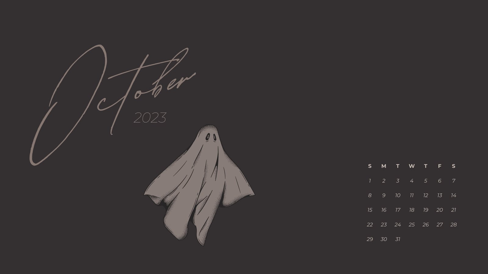 1600x900 Free and customizable ghost wallpaper templates