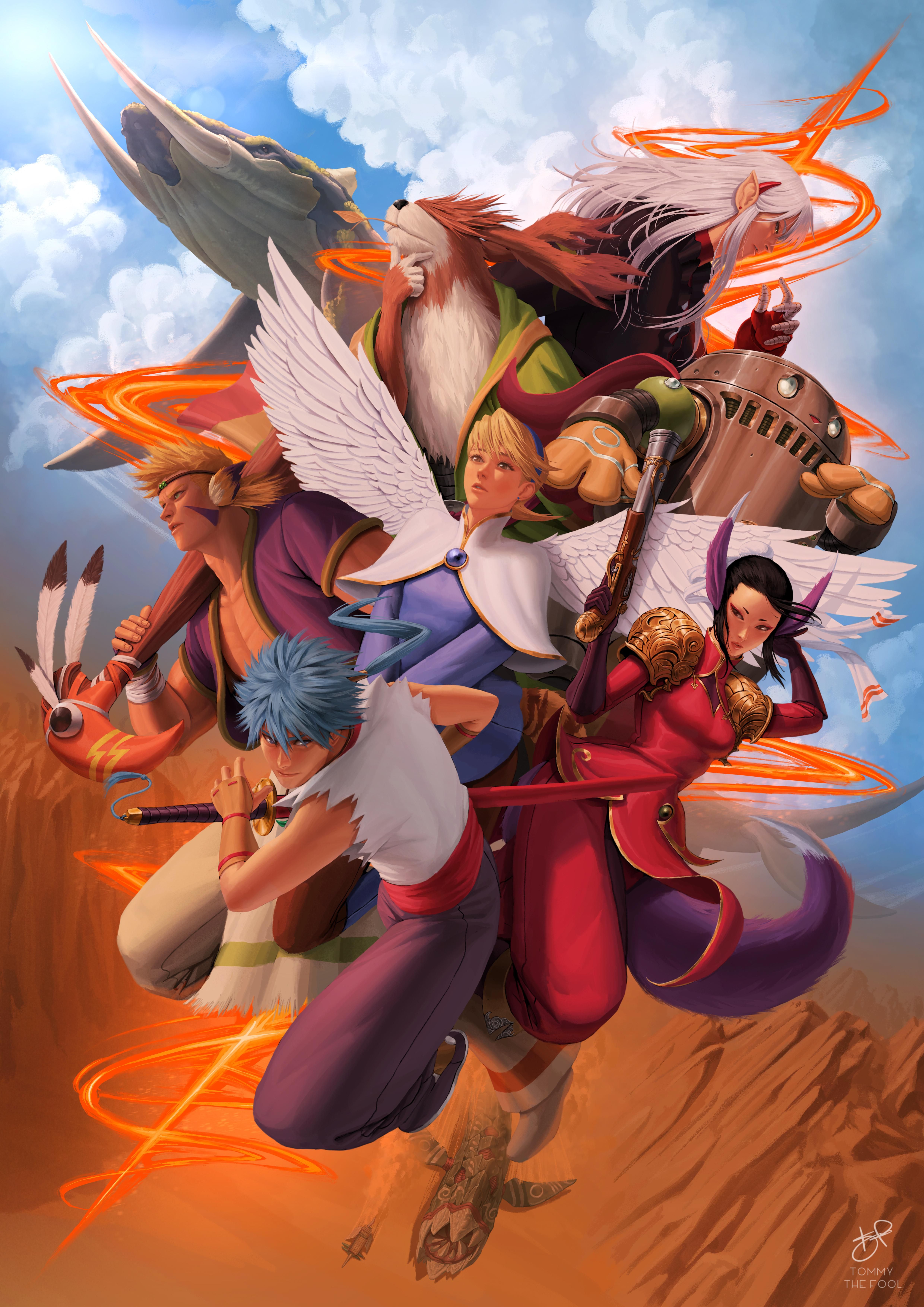 4961x7016 I drew this Breath of Fire IV illustration after playing the game for the first time recently