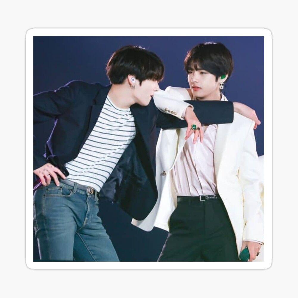 1000x1000 BTS Taekook sticker Jungkook and Taehyung love kpop vkook poster