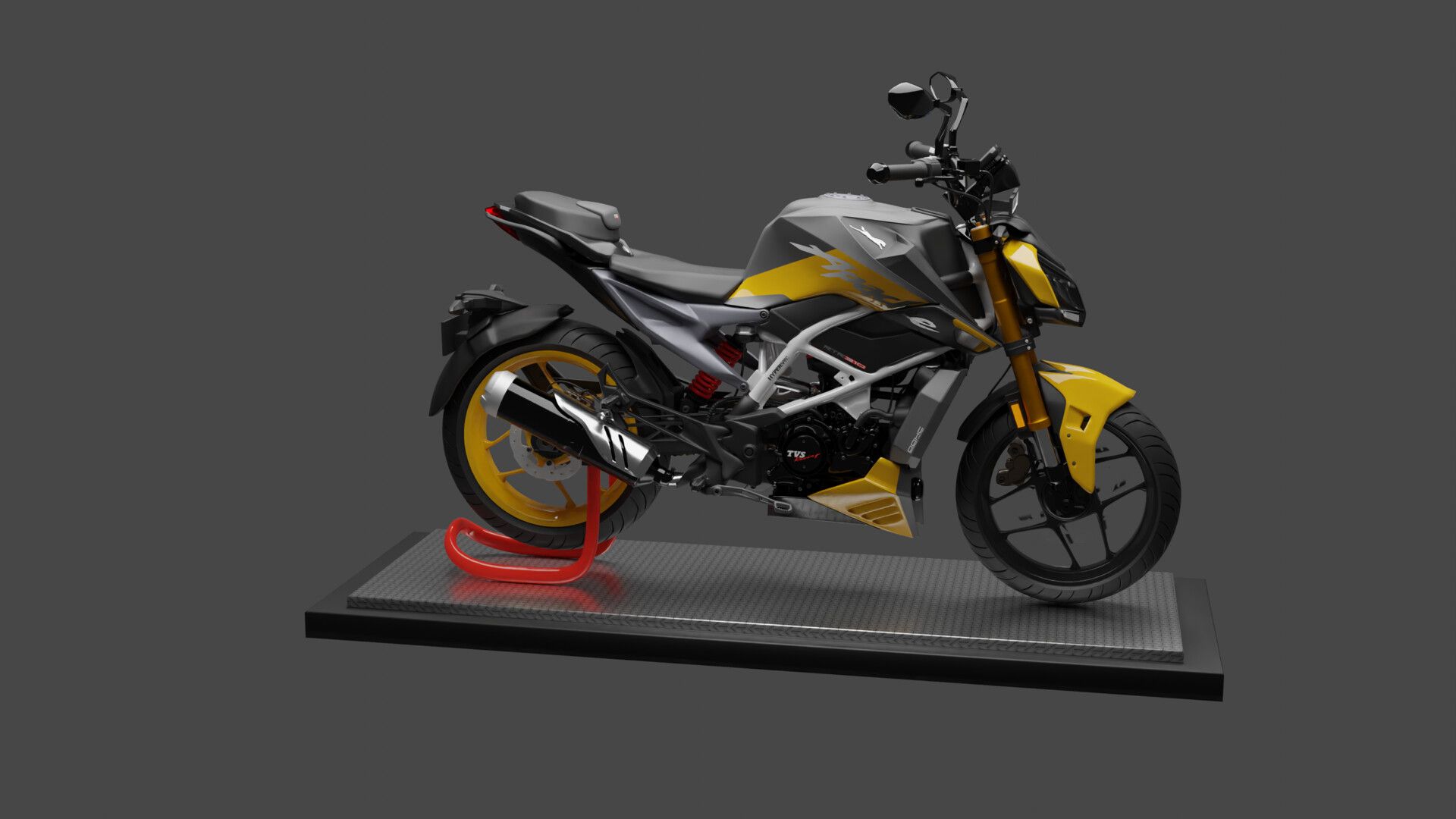 1920x1080 FanMade3D TVS Apache RTR 310 2024 production ready bike made in blender