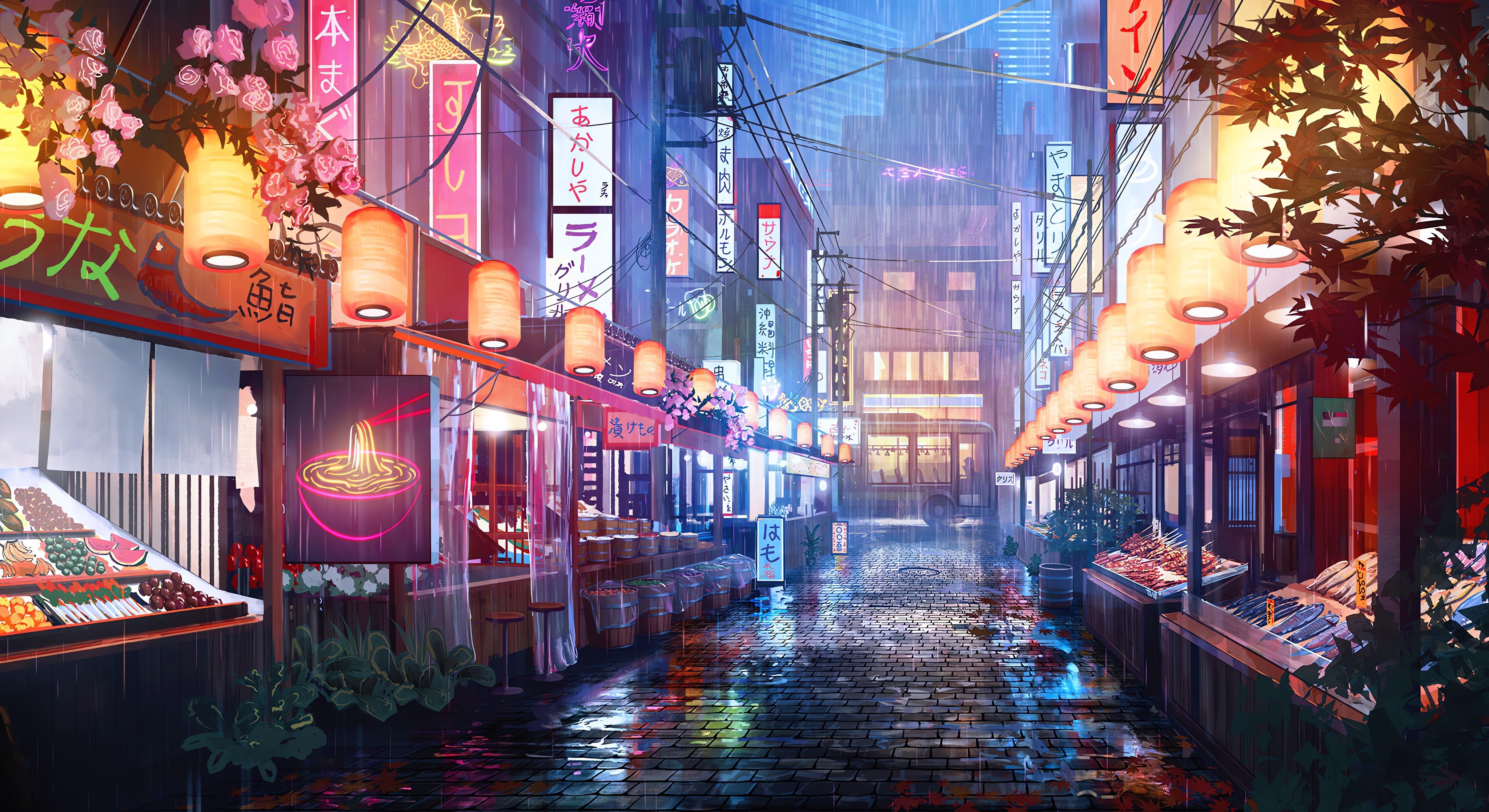 4096x2234 Chill Rain Wallpaper