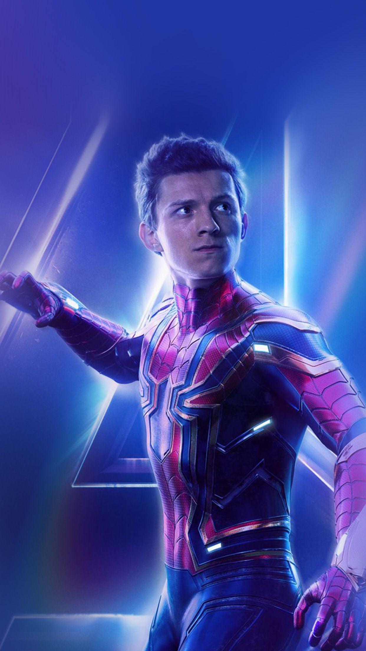 1242x2208 Spiderman Suit Avengers Infinitywar Marvel Hero Art Film Wallpaper