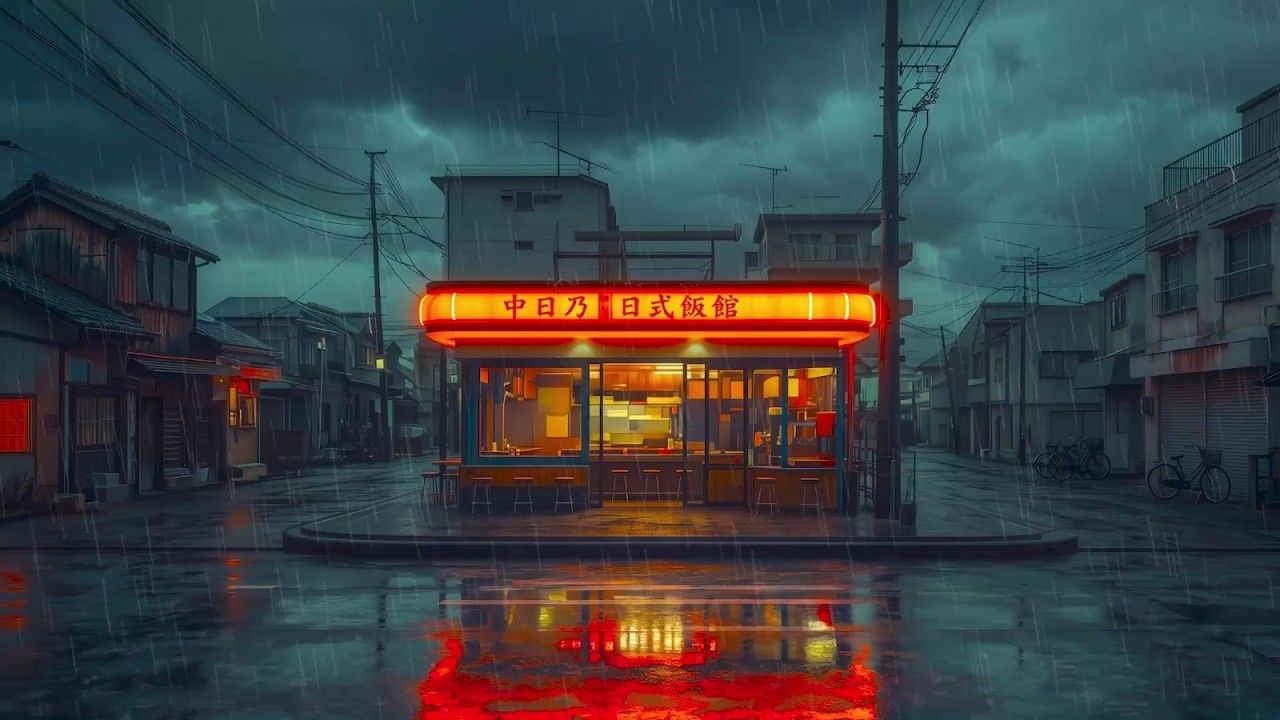 1280x720 The City Sleeps in Rain