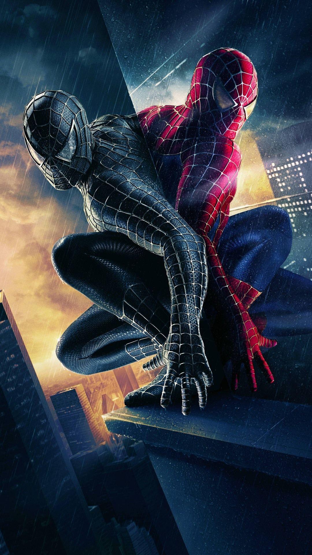 1080x1920 Spider Man, Black And Red, City, Rain 1242x2688 IPhone 11 Pro XS