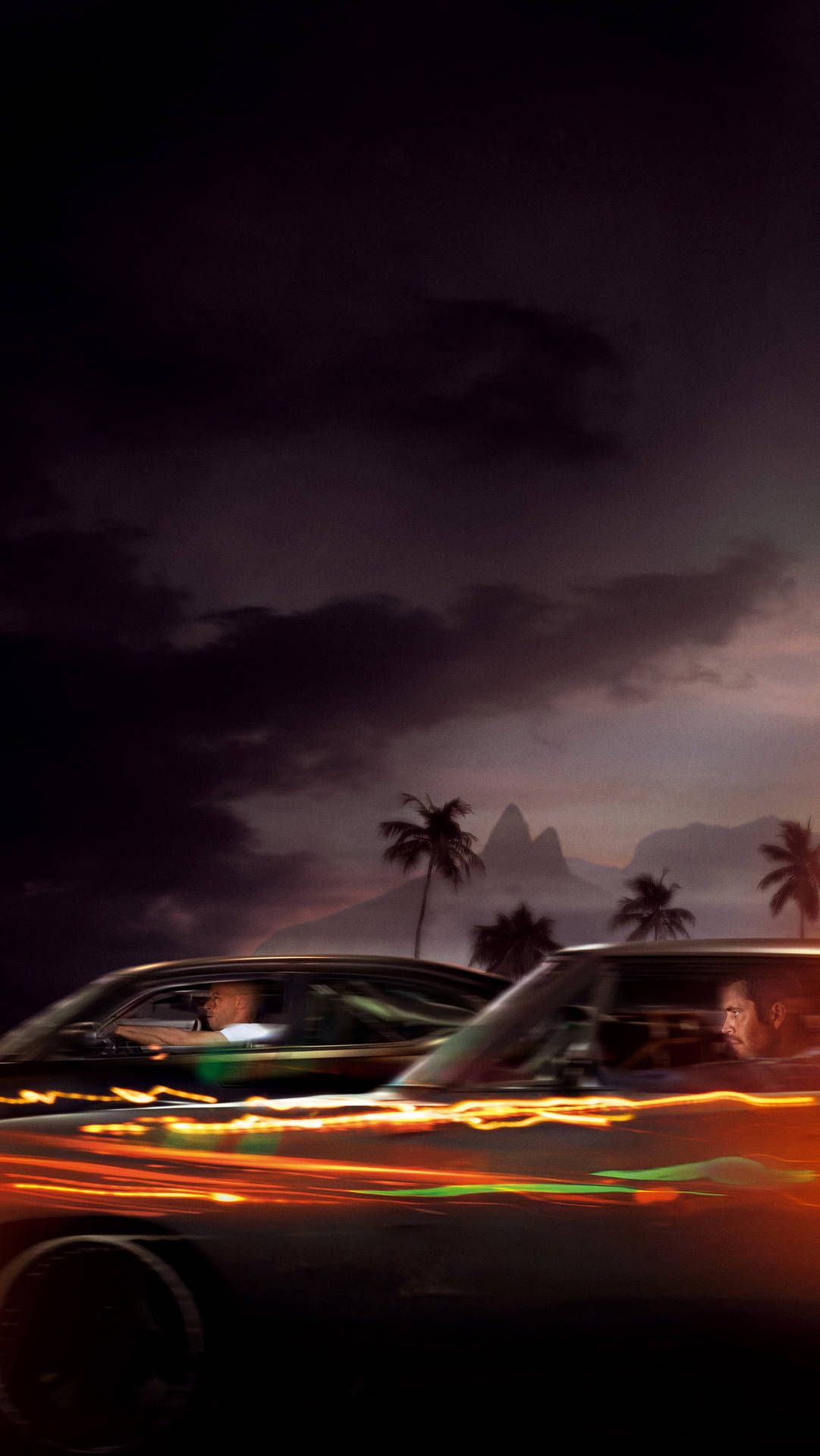 1081x1920 Paul Walker And Vin Diesel Driving Wallpaper