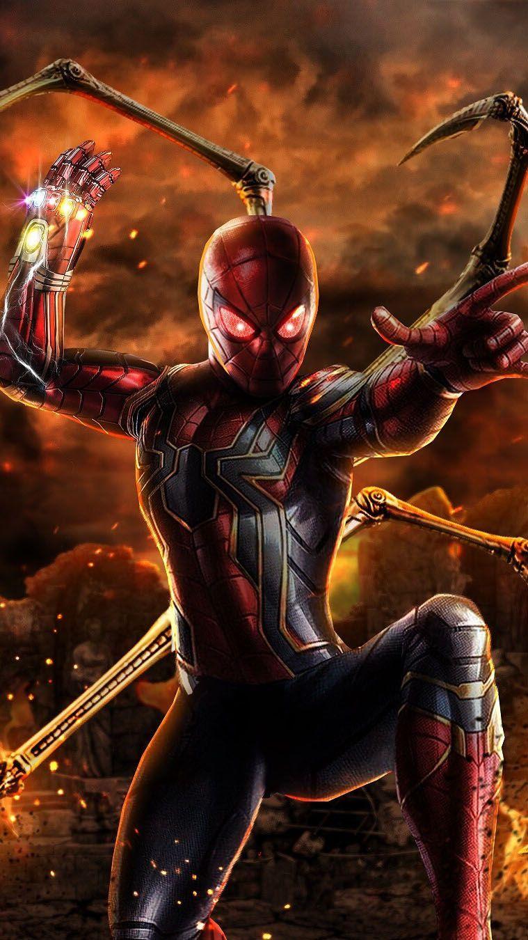 759x1350 Spiderman Instant Kill Mode Gauntlet IPhone Wallpaper