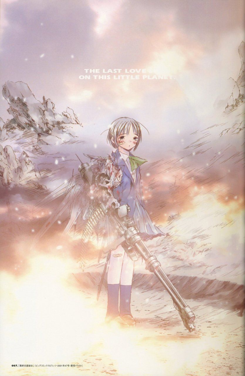 835x1280 Saikano, also known as, She, The Ultimate Weapon and The Last Love Song on This Little Planet. Plot: Shuji and Chise are