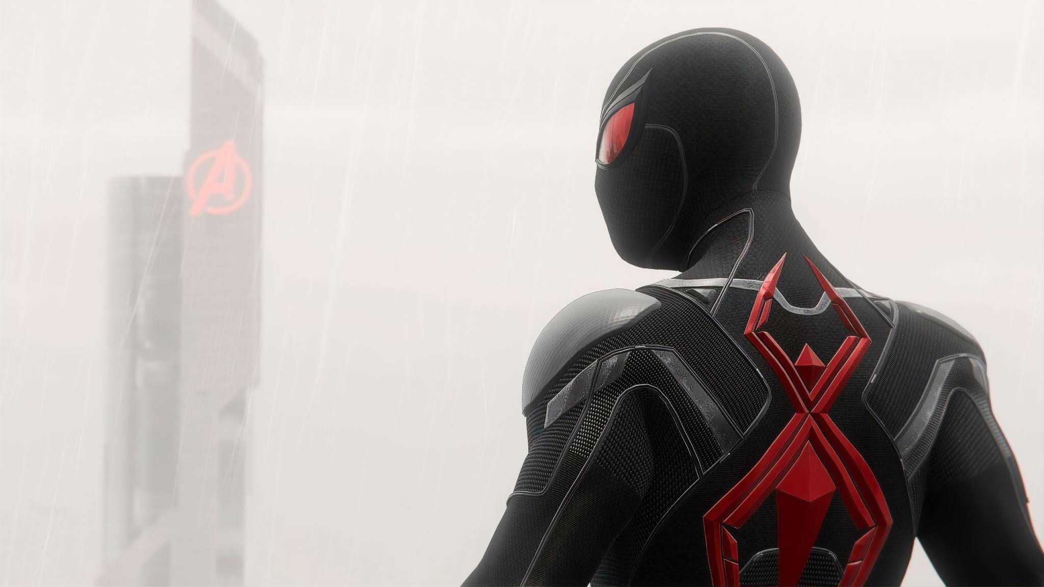 2048x1152 Spiderman Black And Red Suit