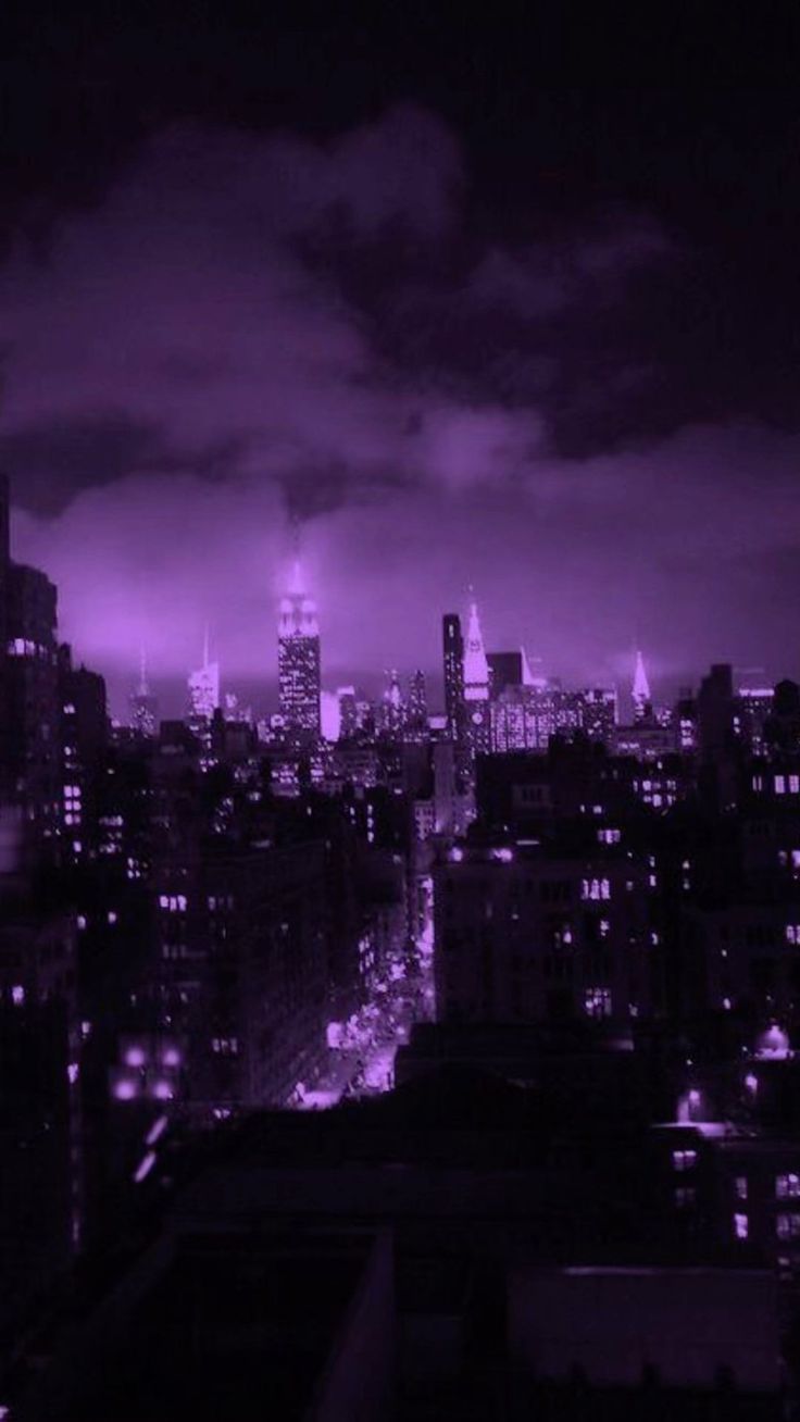 736x1308 Purple City Lights Wallpaper. Purple outside, Dark purple city, City aesthetic purple