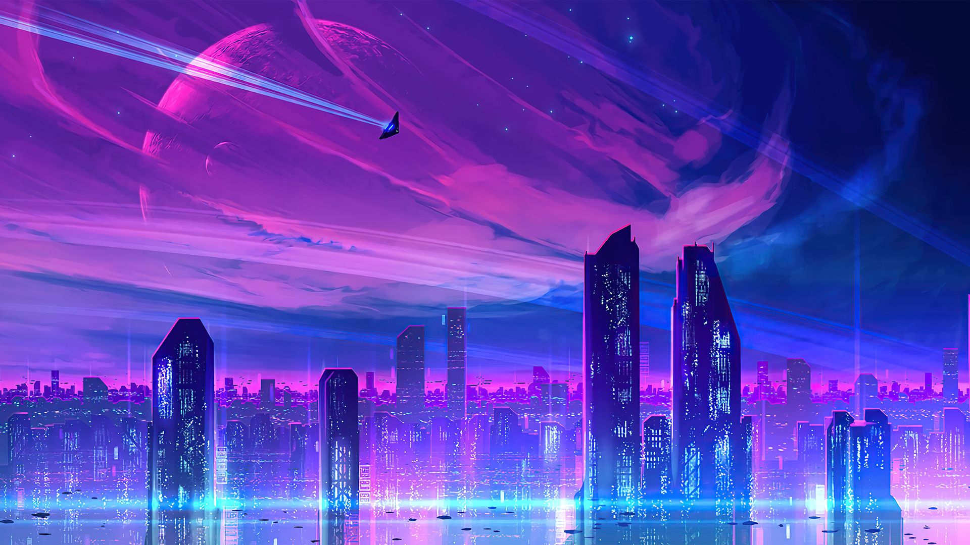 1920x1080 A Neon City Laptop Full HD 1080P , HD 4k Wallpaper, Image, Background, Photos and Picture