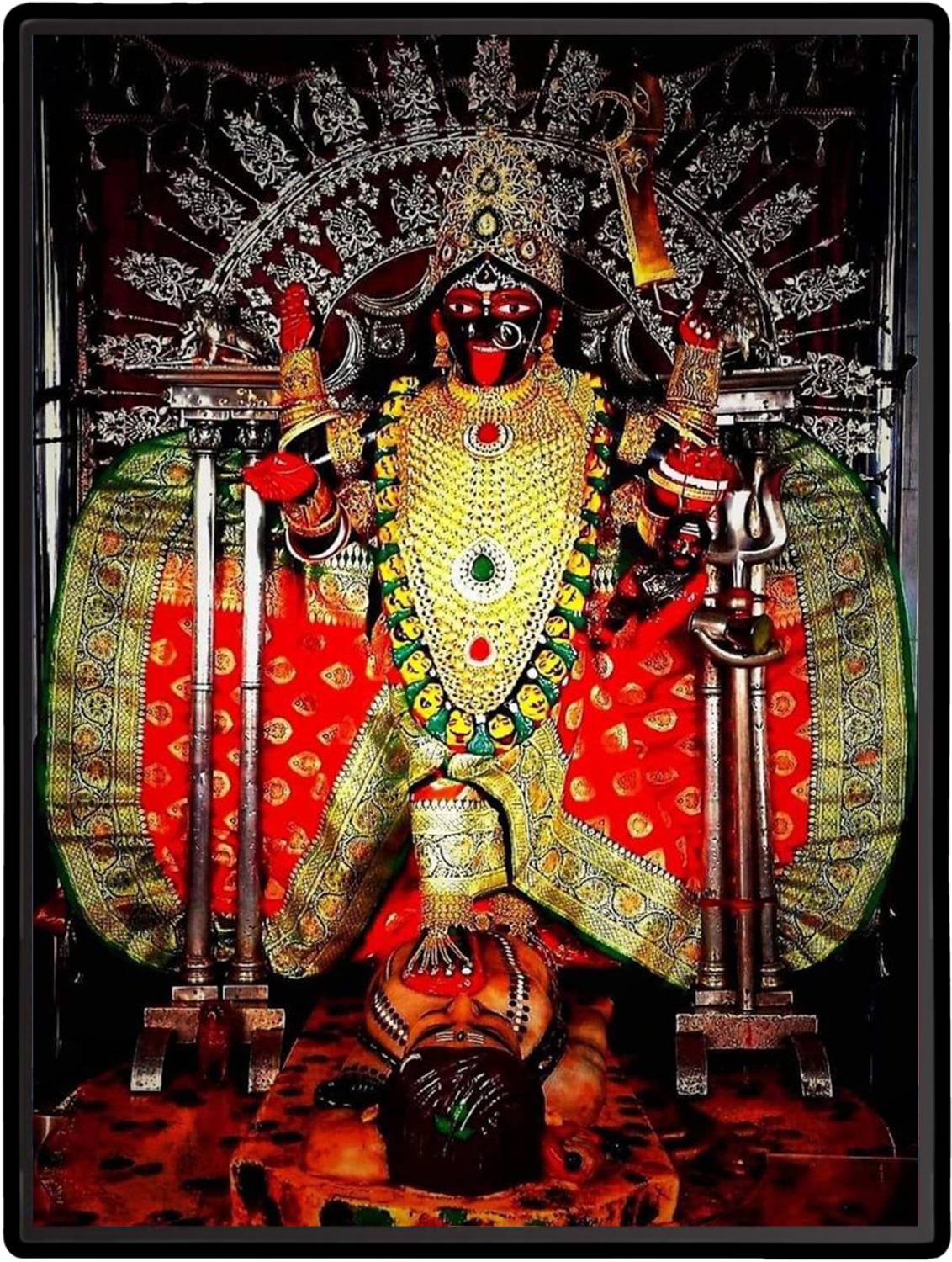 1132x1500 HitechMart Dakshineswar Kali Laminated Photo Religious Frame Price in India HitechMart Dakshineswar Kali Laminated Photo Religious Frame online at
