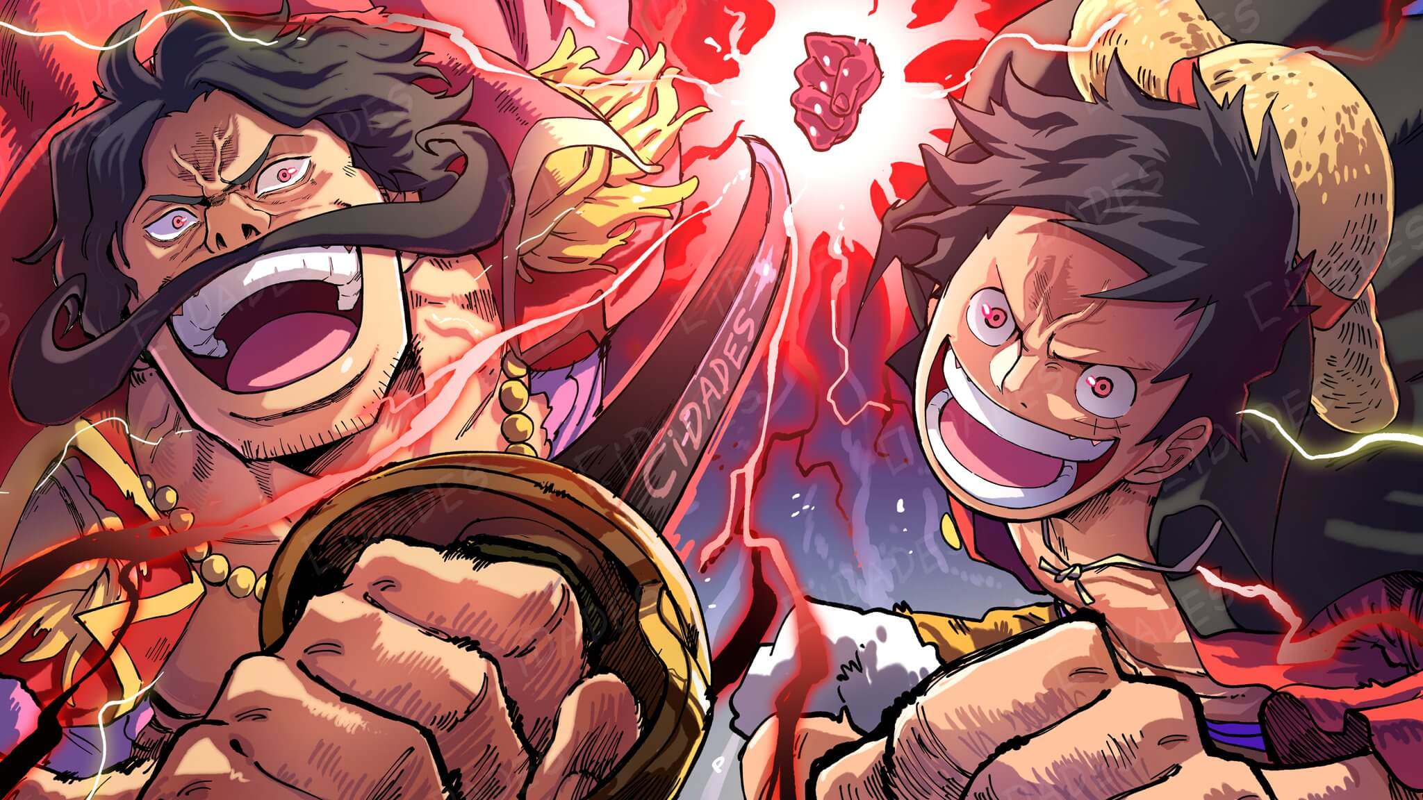 2048x1152 One Piece Roger Pirates Wallpaper