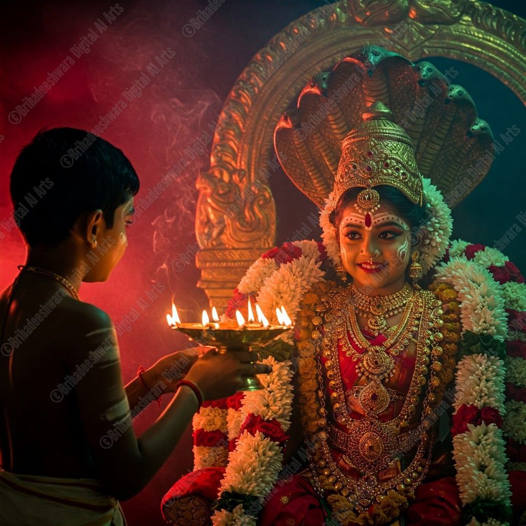 1024x1024 AI Image of Bala Tripura Sundari