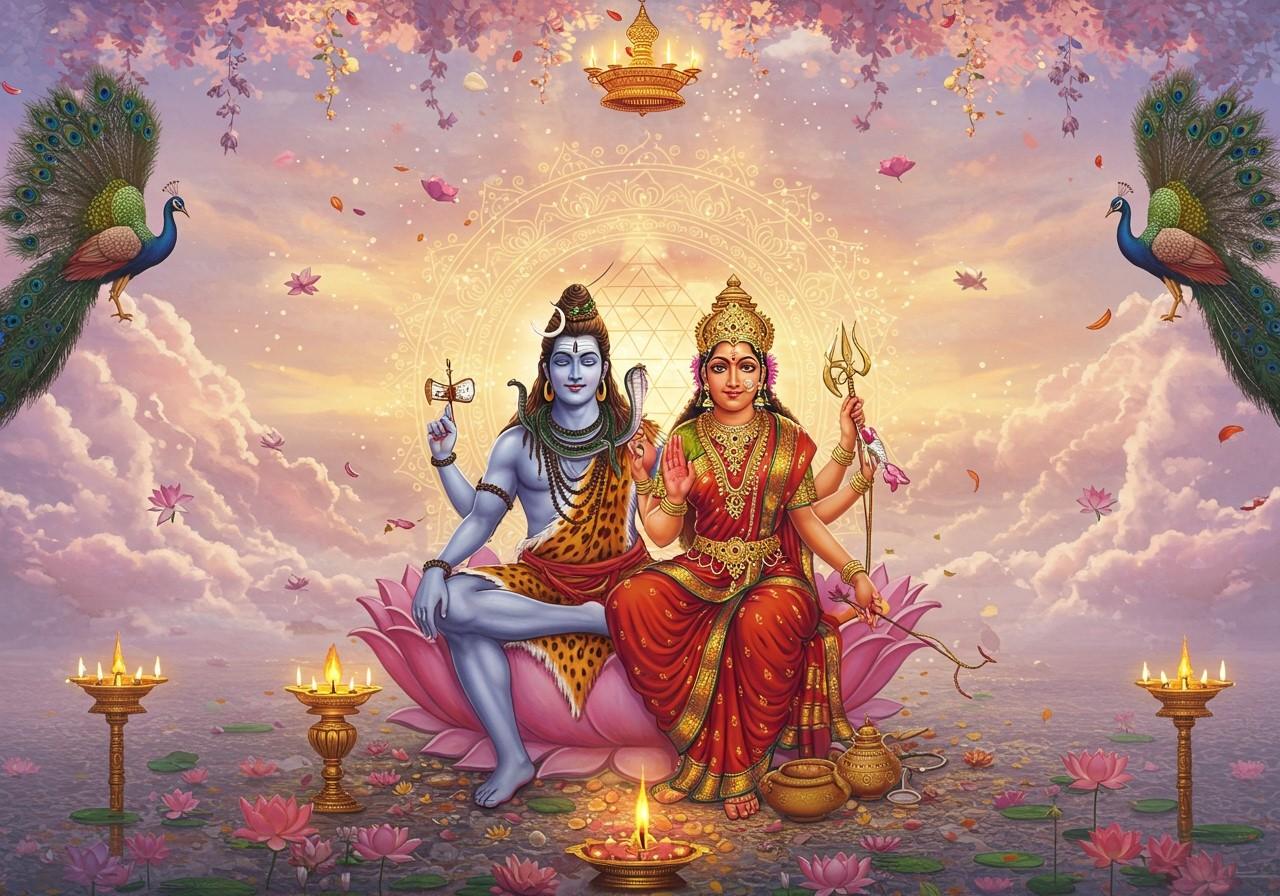 1280x896 Tripura Sundari and Her Consort: The Divine Couple Explained's Biggest Dashakarma Bhandar