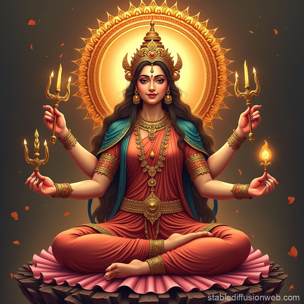 1024x1024 Lalitha Tripurasundari Image. Stable Diffusion Online