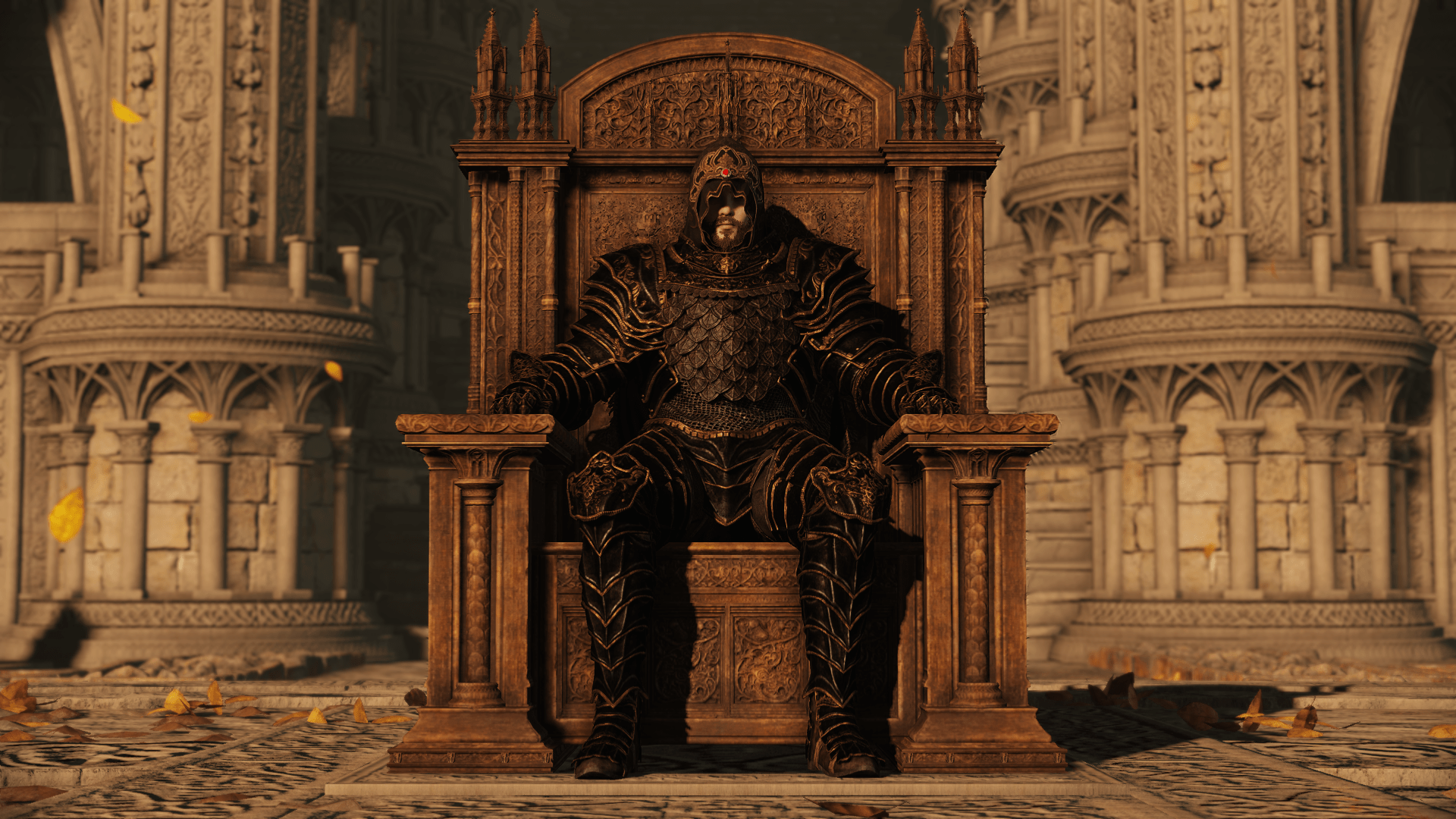 1920x1080 Elden Lord Ending + Well timed screenshot = Great wallpaper