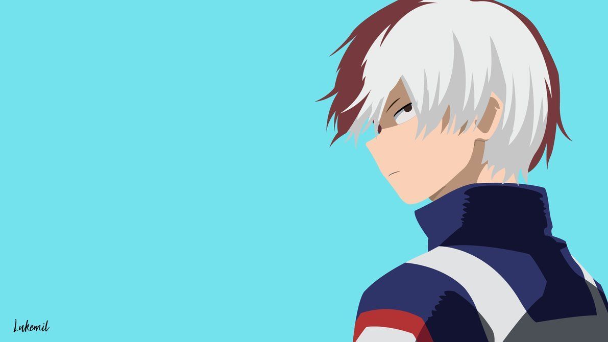 1191x670 Todoroki PC Minimalist Wallpaper