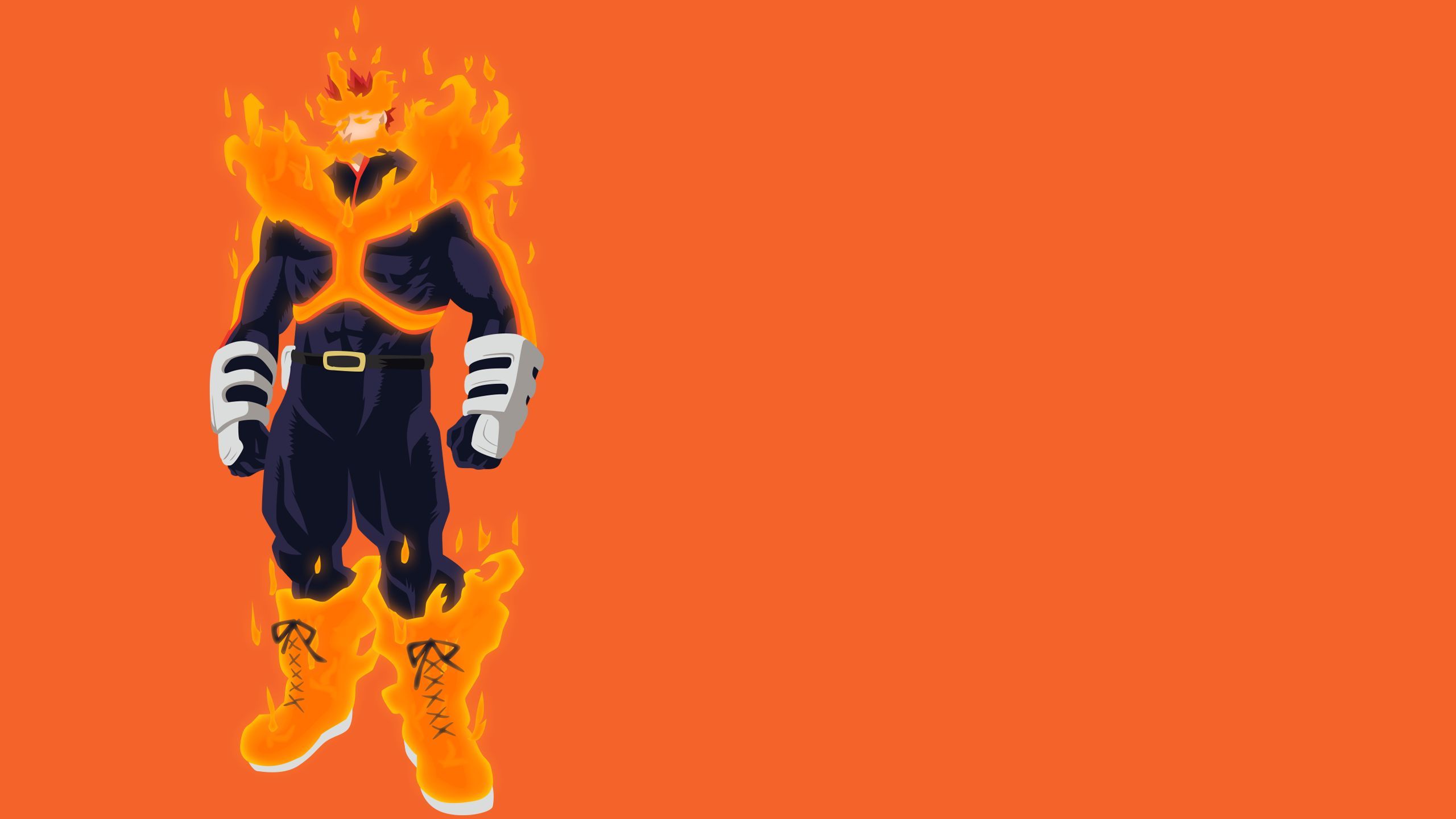 2560x1440 Phone wallpaper: Anime, My Hero Academia, Endeavor (Boku No Hero Academia), Enji Todoroki, Minimalist 450595