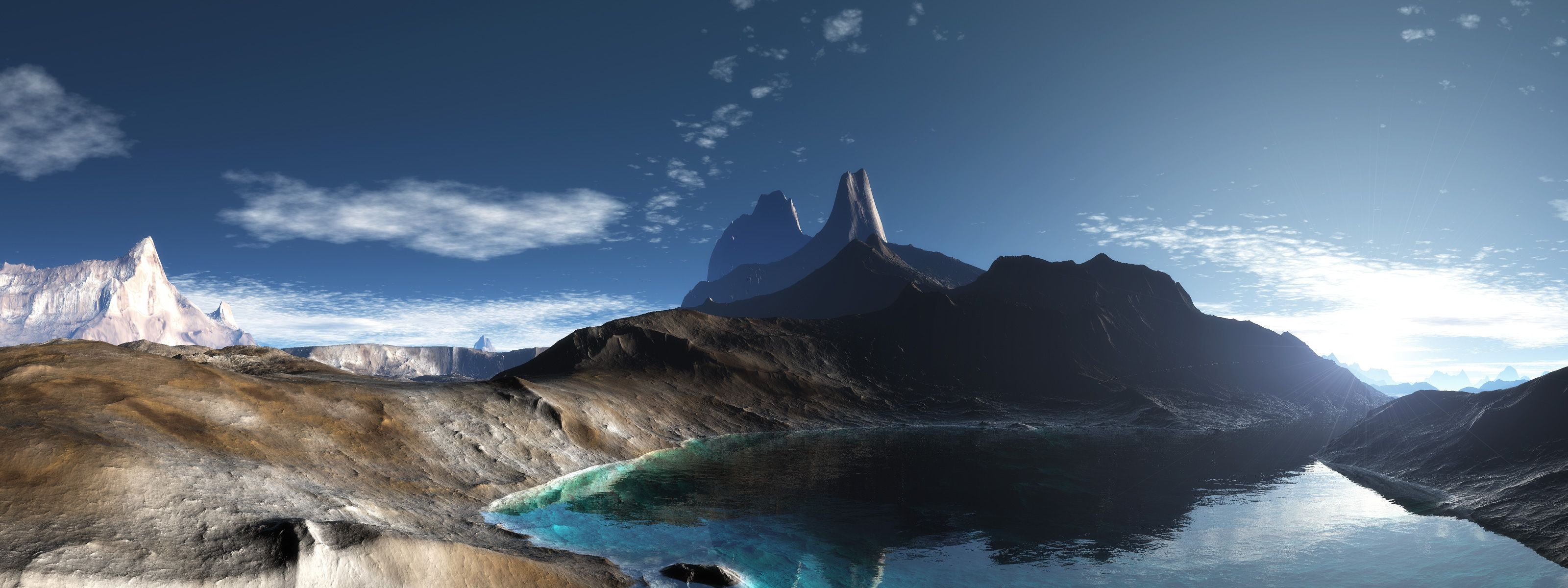 3200x1200 Enchanting Fantasy Landscape HD Wallpaperx1200
