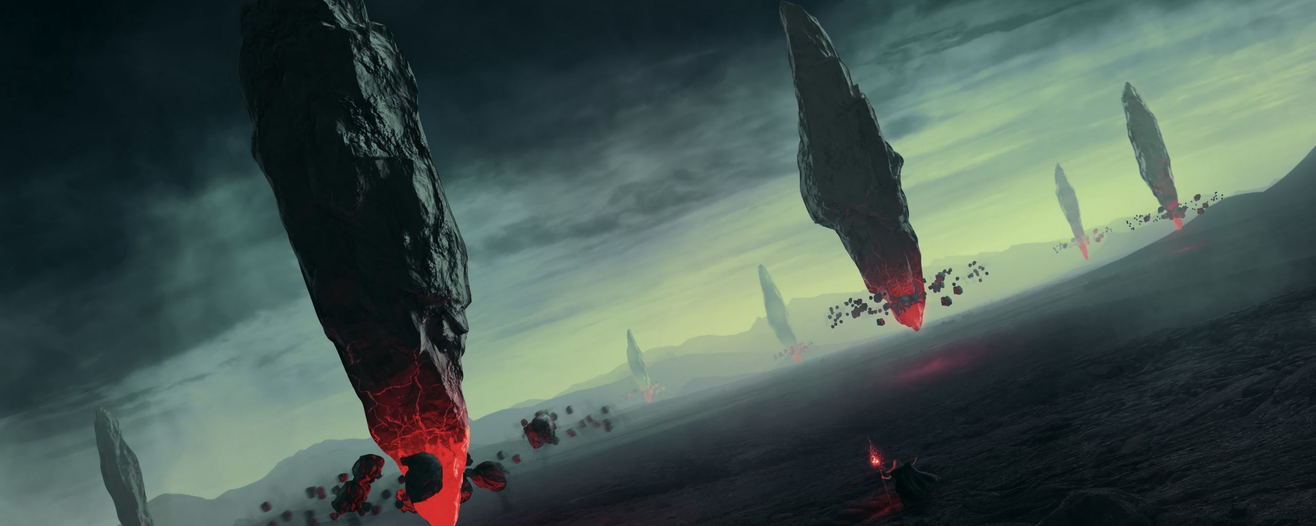 2560x1024 Download wallpaper 2560x1024 sorcerer, magic, fantasy, art ultrawide monitor HD background