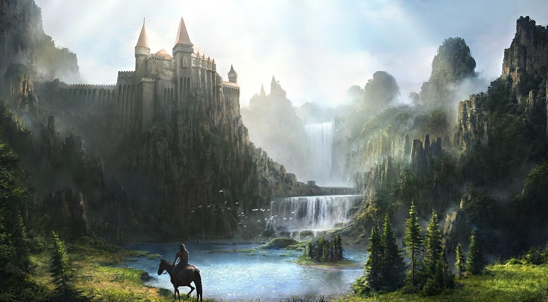 1920x1060 Desktop wallpaper: Landscape, Fantasy, Night, Water 4K free download for PC. 1060218