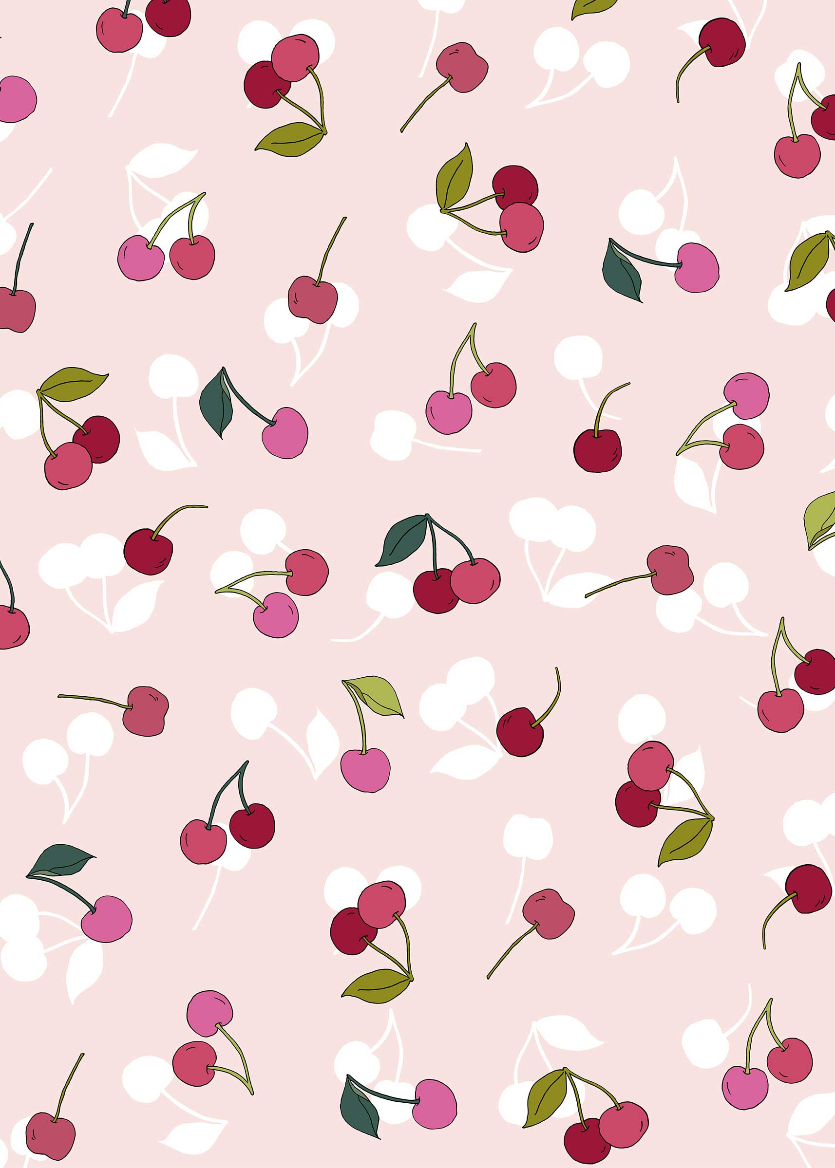 1714x2399 Cherry desktop and iPad wallpaper