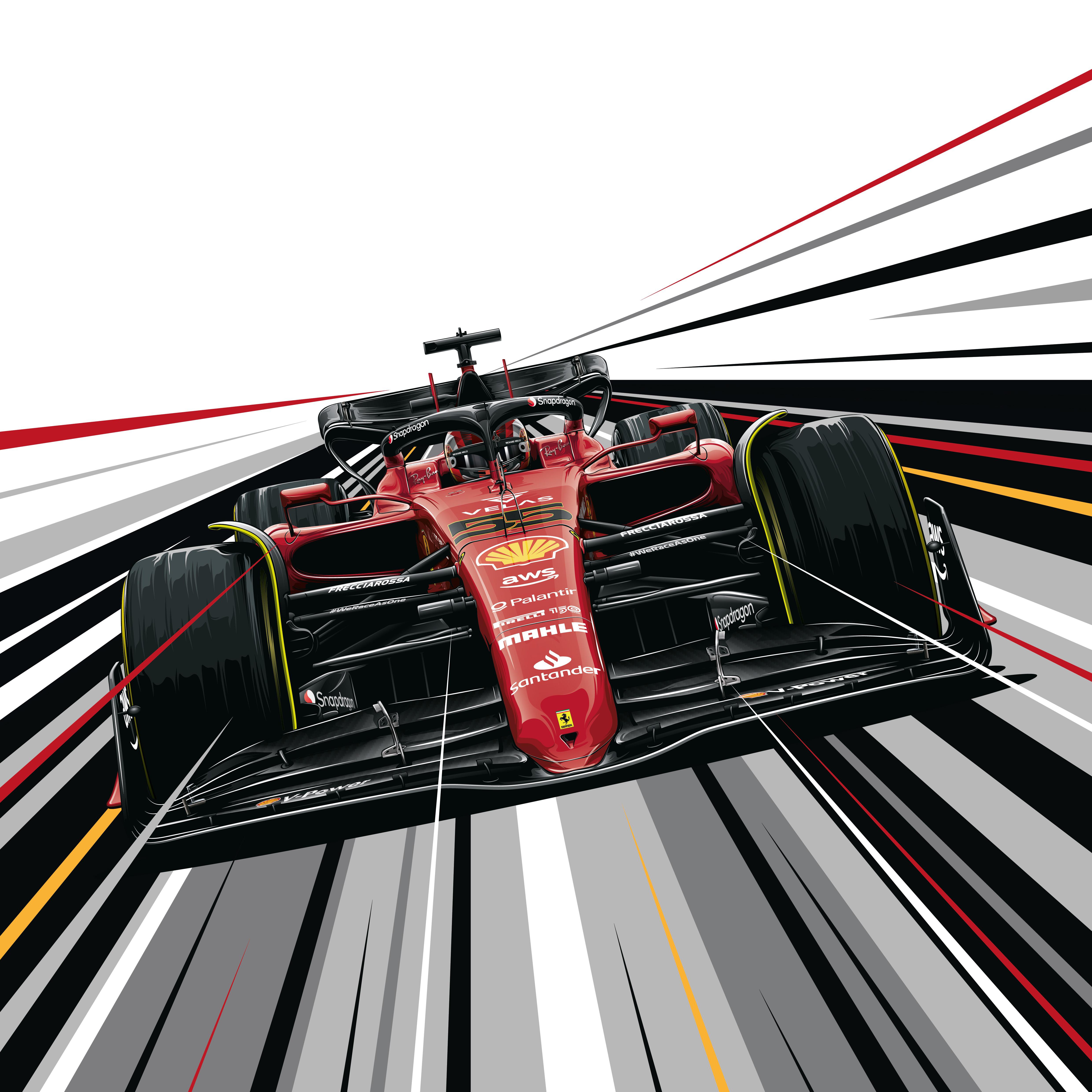4961x4962 Carlos Sainz Jr F1 75 Illustration
