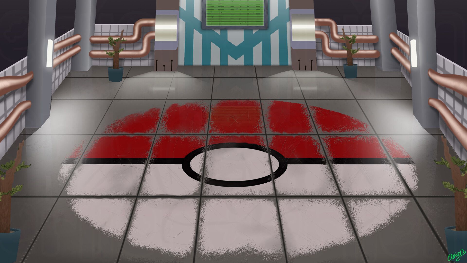 1920x1080 Arena Background for SLEEPER! (With custom screen borders for streams and recording)