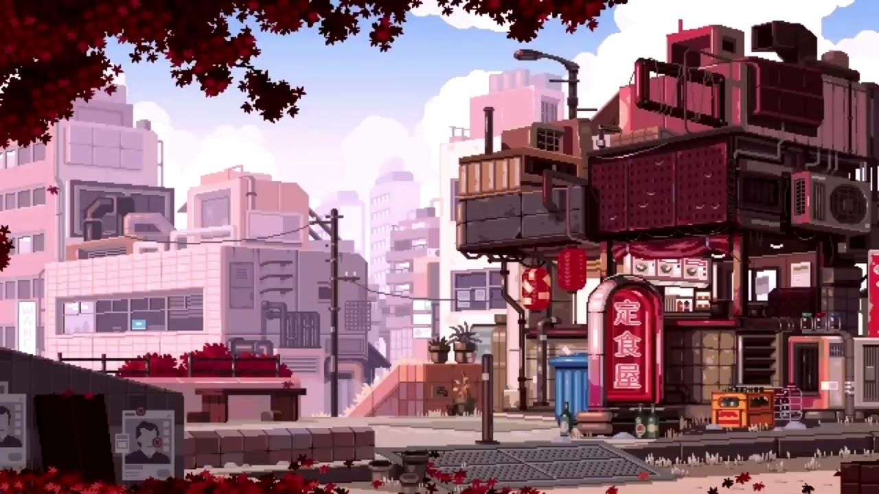 1280x720 Aesthetic Japan Street Live Wallpaper Pixel Japanese Music (1 hour)