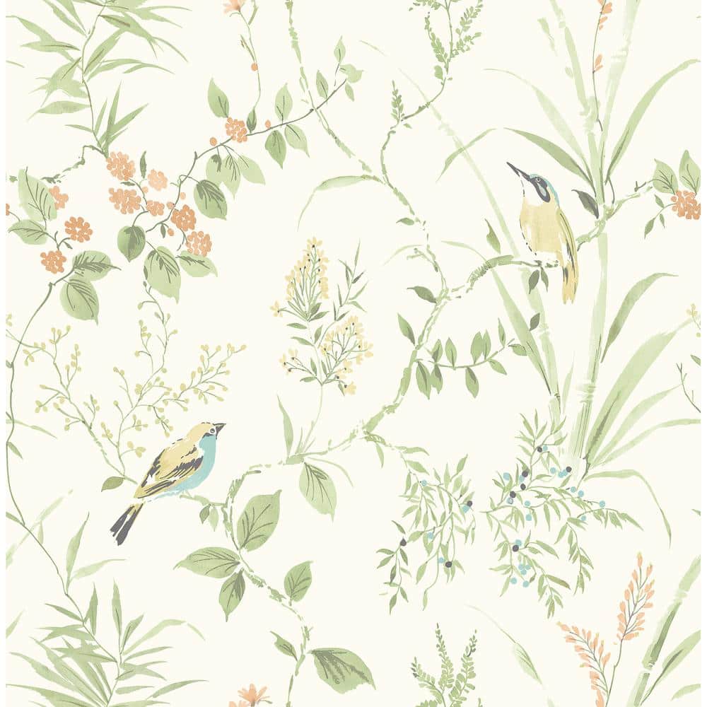 1000x1000 Sage Songbird Peel and Stick Wallpaper