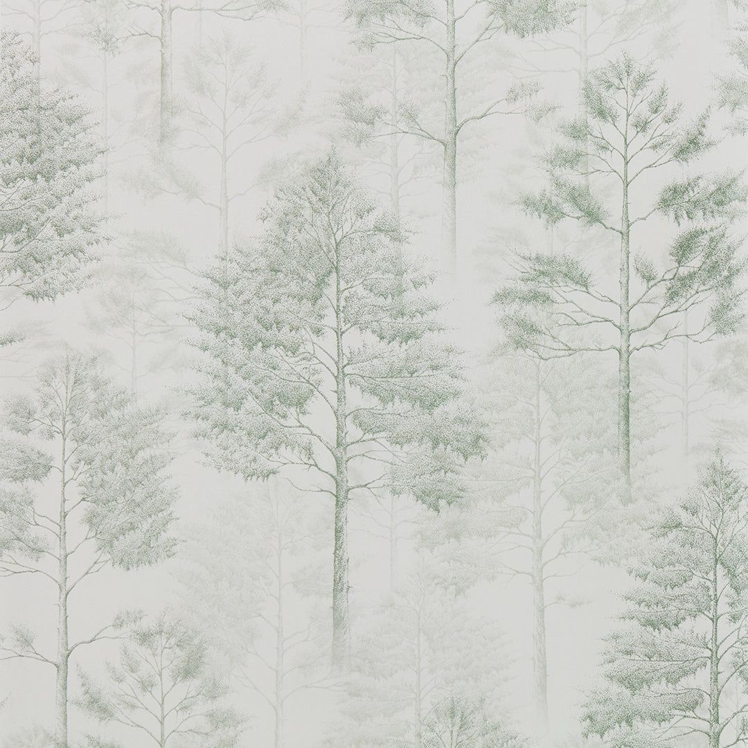 1080x1080 Woodland Whisper Wallpaper in Sage Green