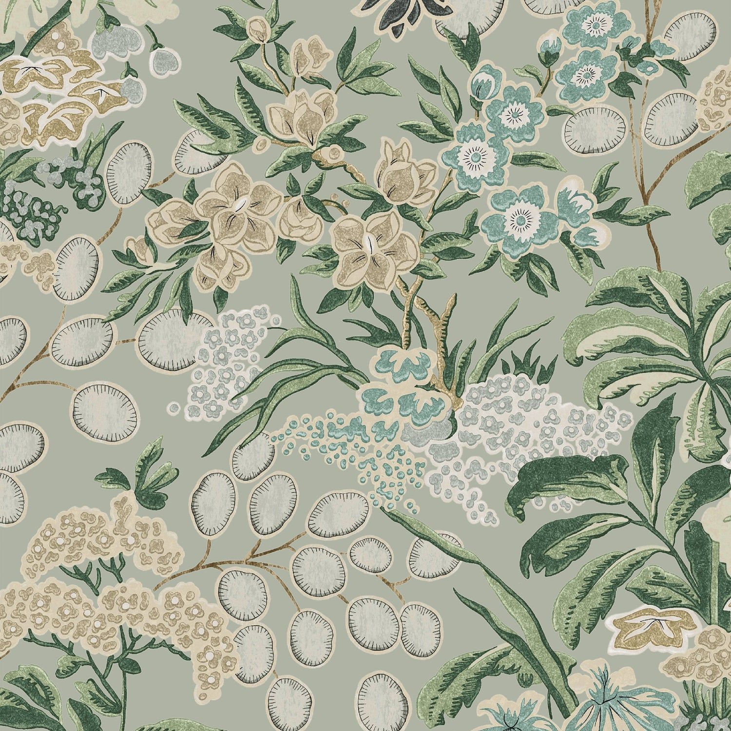 1500x1500 Thibaut T42039 Meadow Sage Wallpaper Sample Thibaut