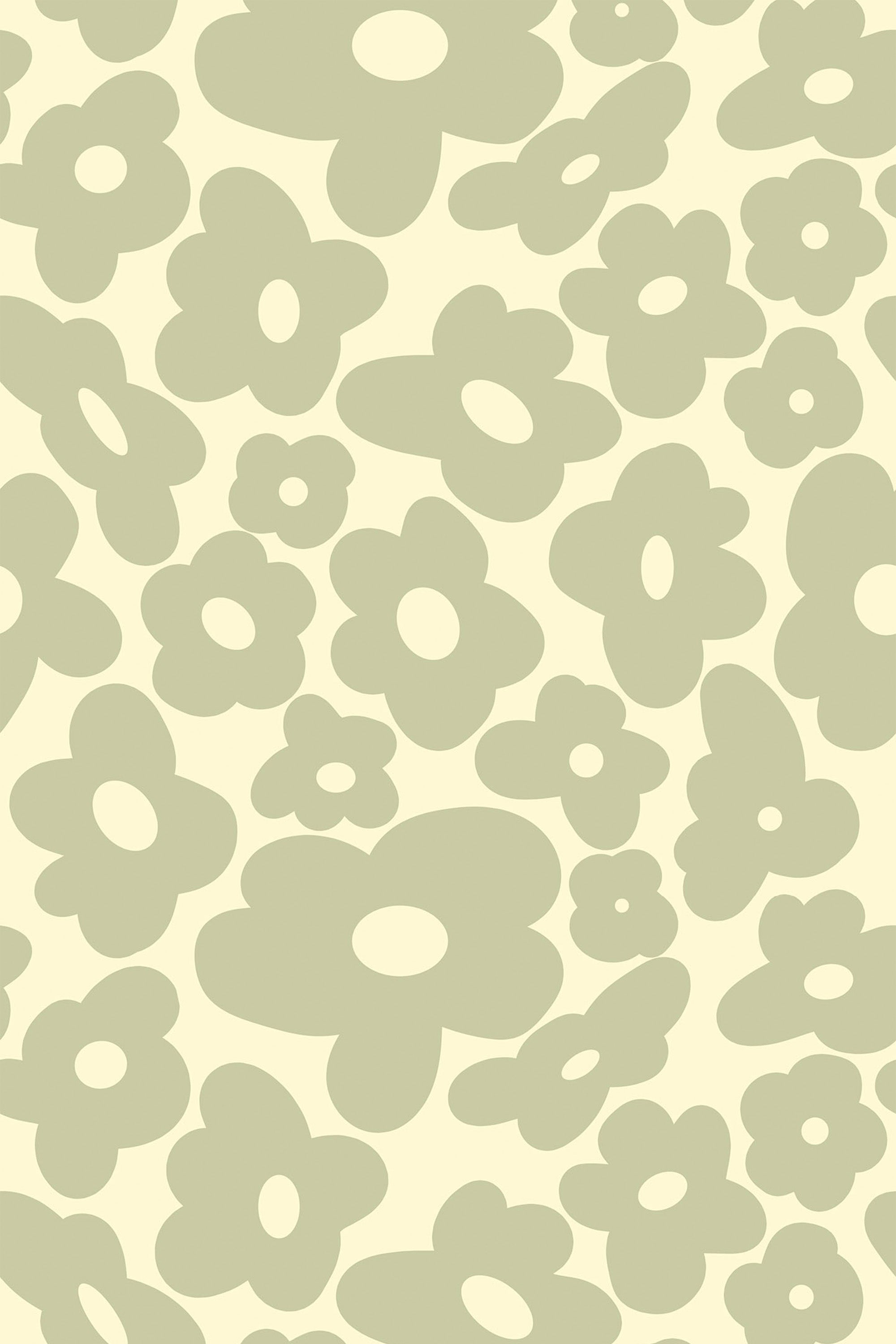 2000x3000 Sage green retro Wallpaper (Sample