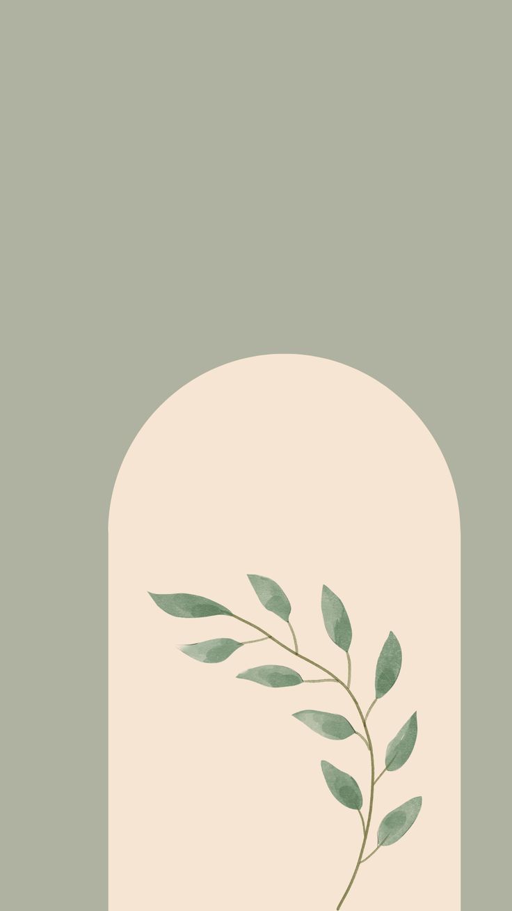 736x1308 Sage Green, Leaves, Botanicals Boho Phone Wallpaper Background