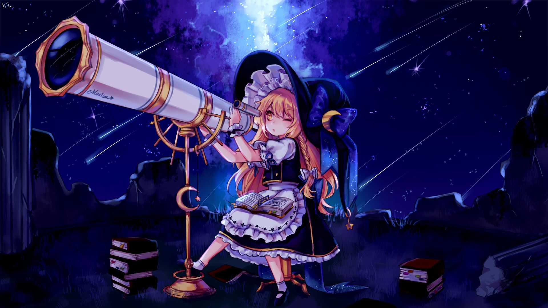 1920x1080 Marisa Kirisame Wallpaper