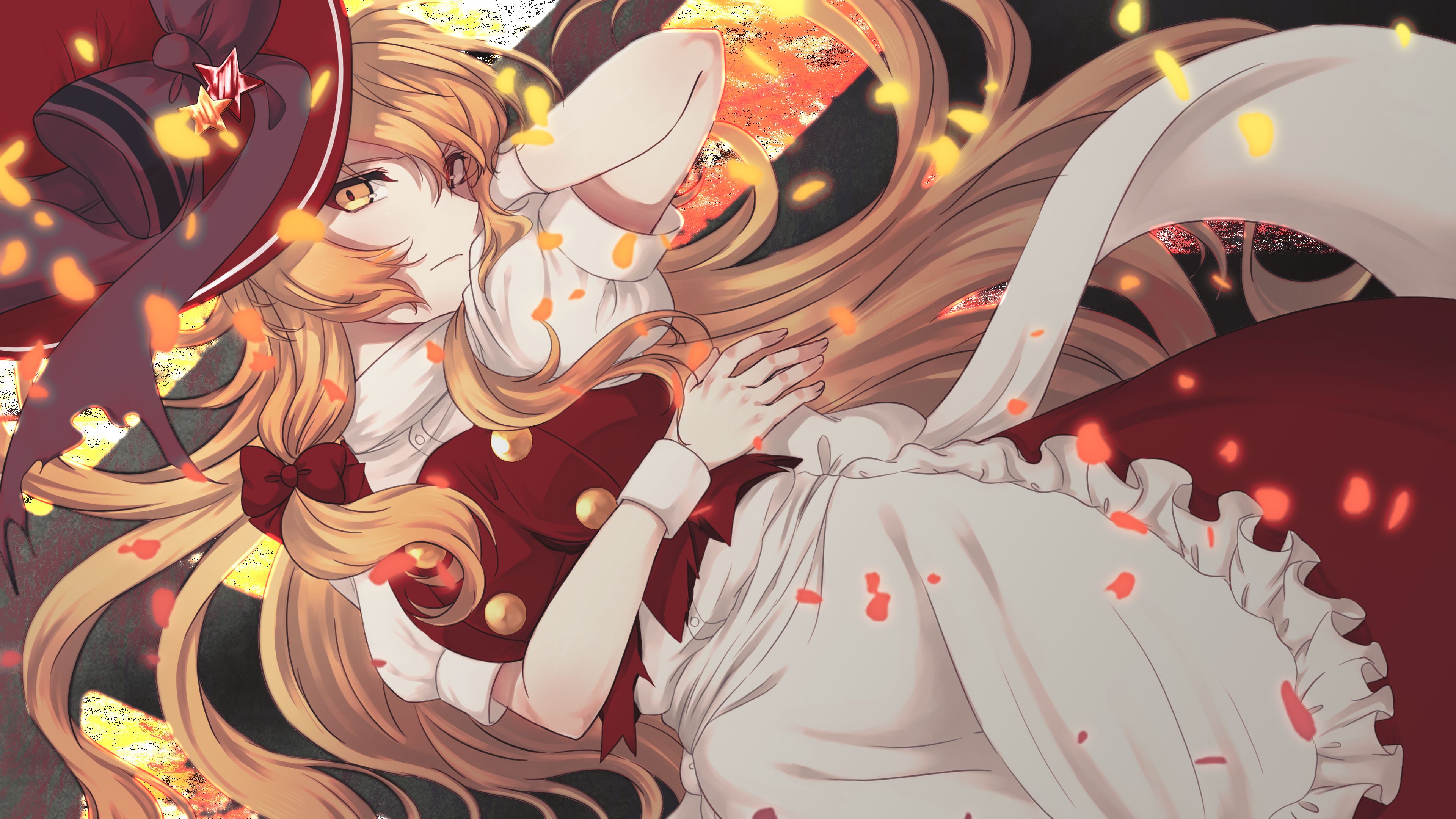 3840x2160 Marisa Kirisame Tohou 4K HD Anime Girl Wallpaper