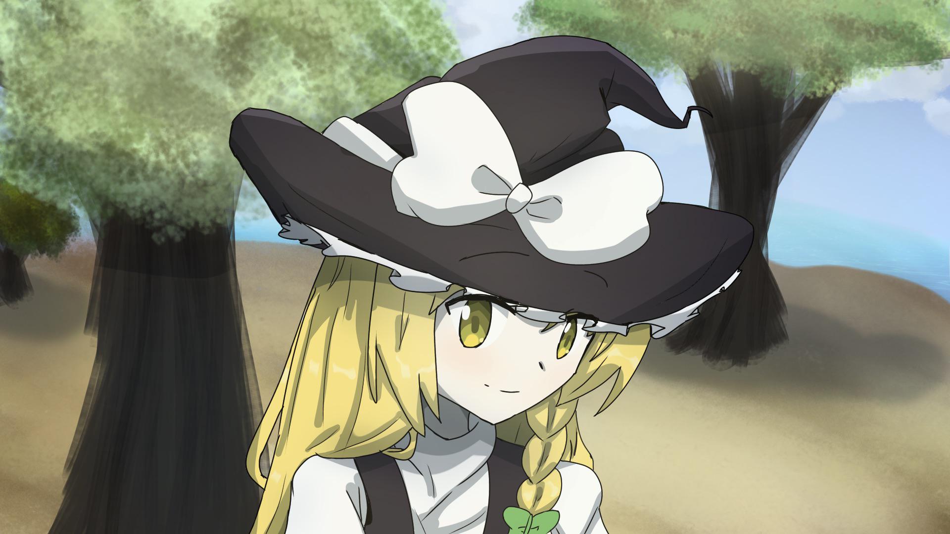 1920x1080 Marisa Kirisame :3 Any appropriate critique for this drawing? I used my healthy left hand for this, so please try not to be too harsh